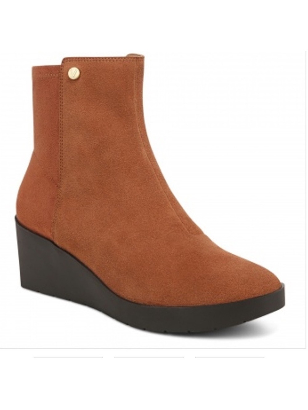 Vionic Skylar Suede Comfort Wedge Boot Size 8.5 W